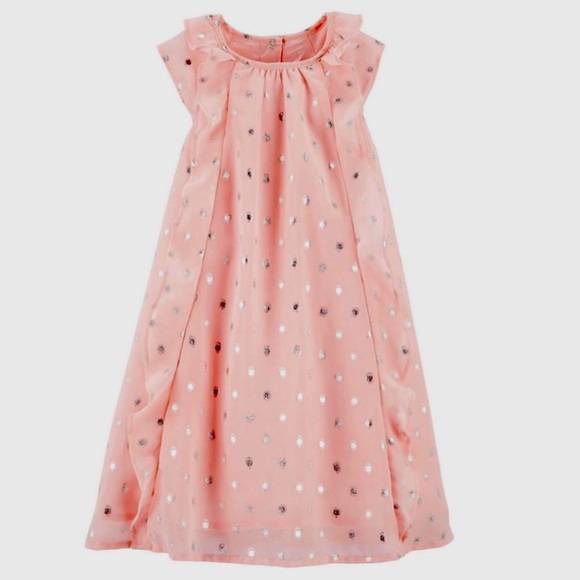 OshKosh B'gosh Other - Toddler Girl OshKosh B'gosh Short Sleeve A-Line Foiled Dot Chiffon Dress